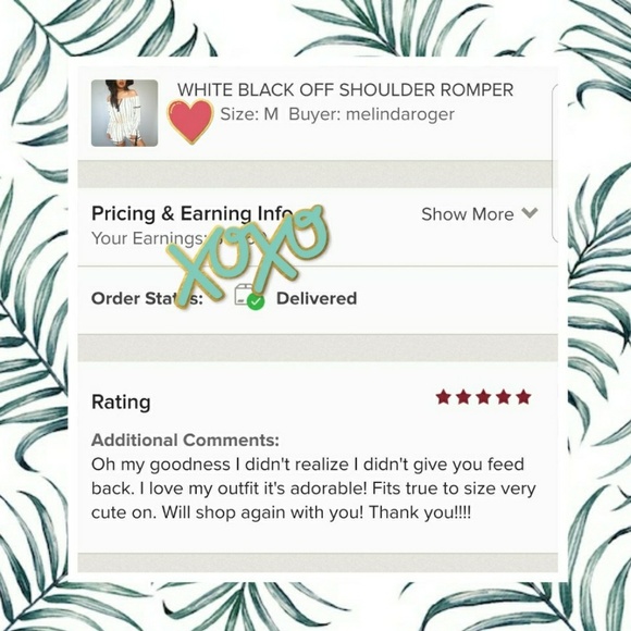 WHITE BLACK OFF SHOULDER ROMPER - Picture 7 of 7